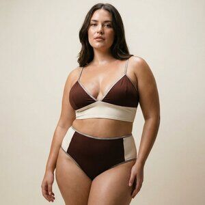 Elegant Two-Tone Bikini Set